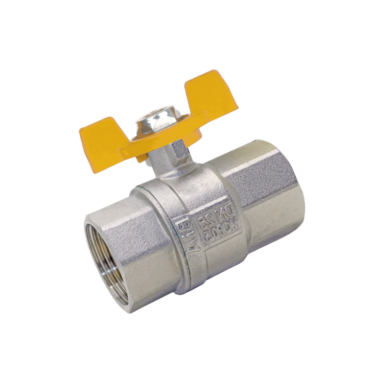 Küresel Gaz Vana Mop 0,5 Kilitsiz F-F (Kelebek kollu)