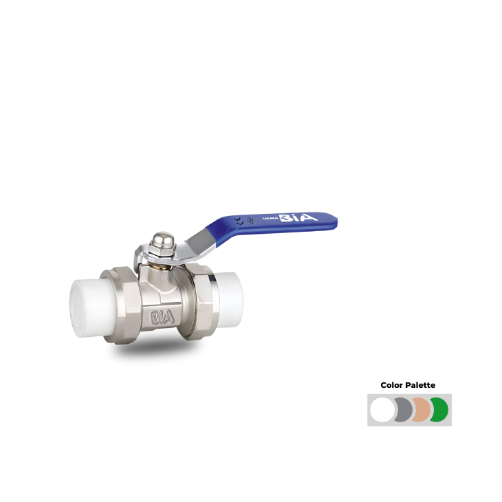 PN10 PP-R Çift Adaptörlü Küresel Vana (TSE)