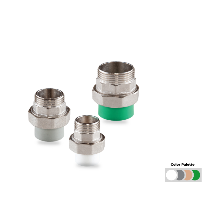 PP-R Flanşlı, Pirinç Dış Dişli, Araçaplı Oynar Baş